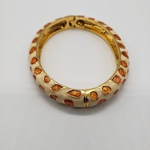 Kenneth Jay Lane Giraffe Print enamel bracelet